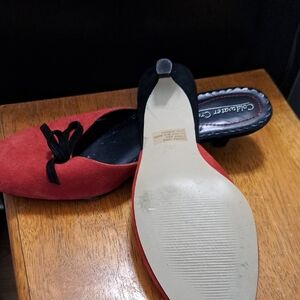 Coldwater Creek Red and Black Flats